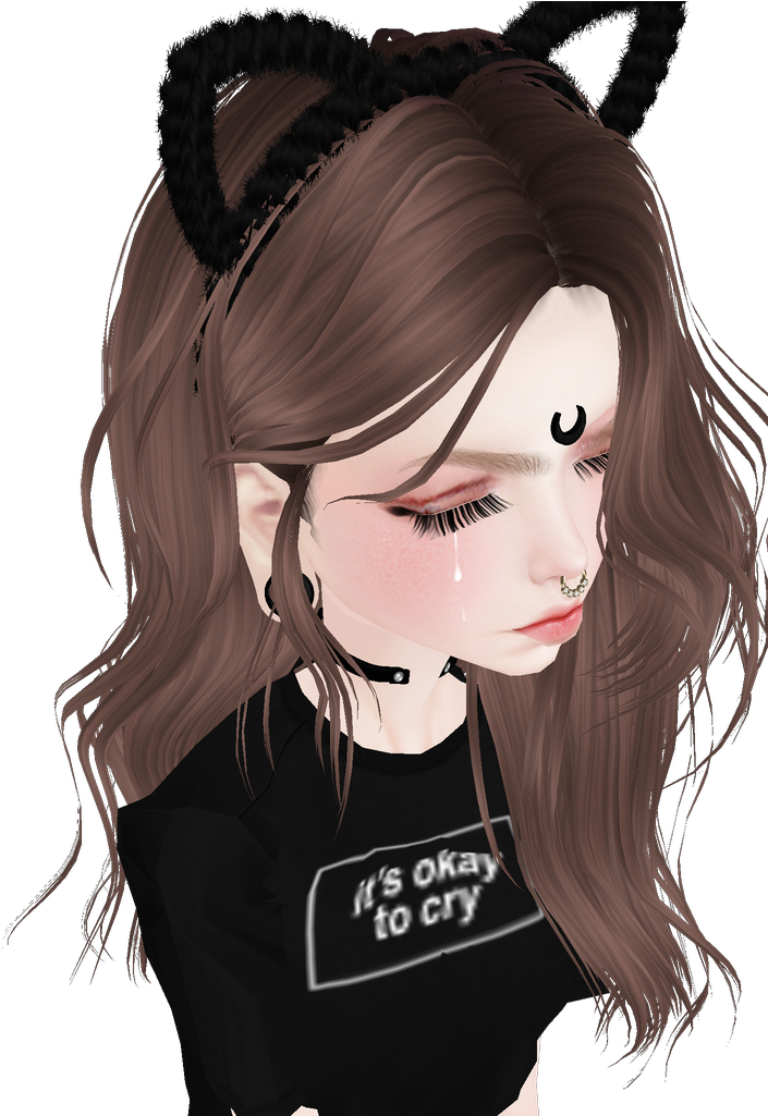 Emo Art, Imvu, Chicas Anime, Me Adora, Second Life, - Headpiece (743x1024), Png Download