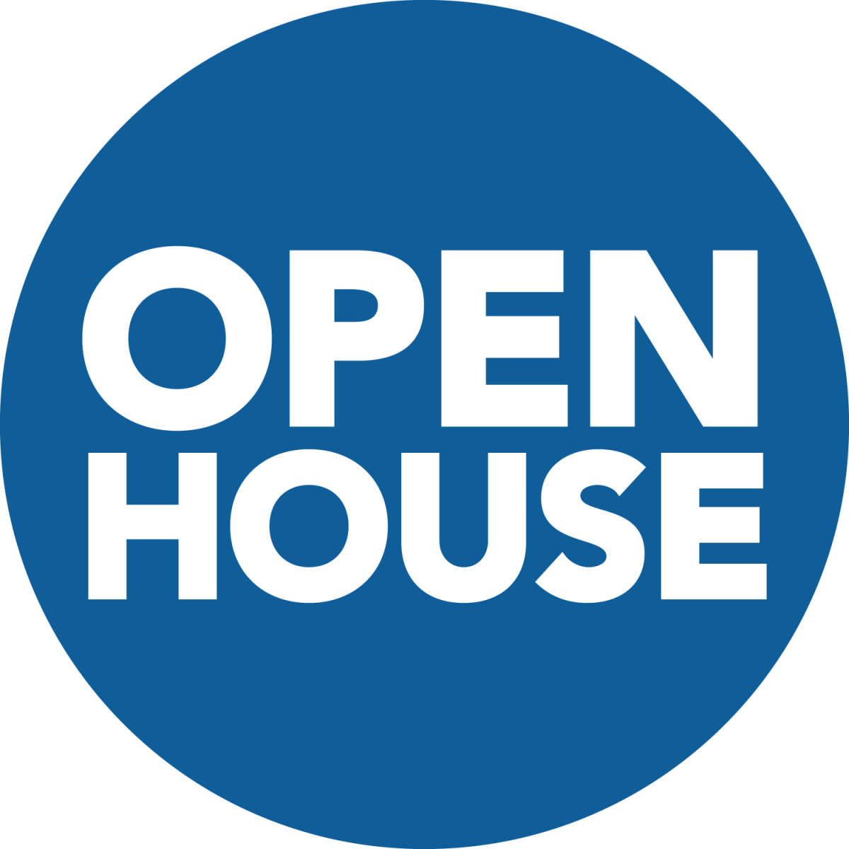 Join Us For An Education Programs Open House - Open House Sign Blue (1200x1200), Png Download
