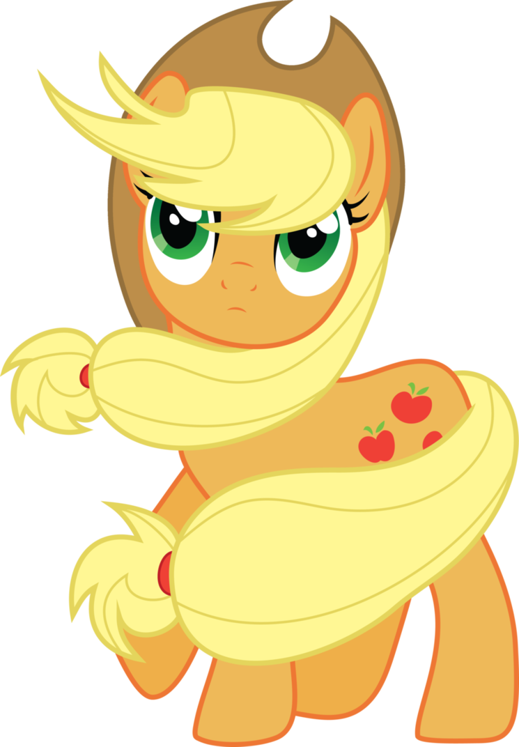 Windy Applejack By Squeemishness On Deviantart Png - Mlp Applejack Wind (745x1072), Png Download