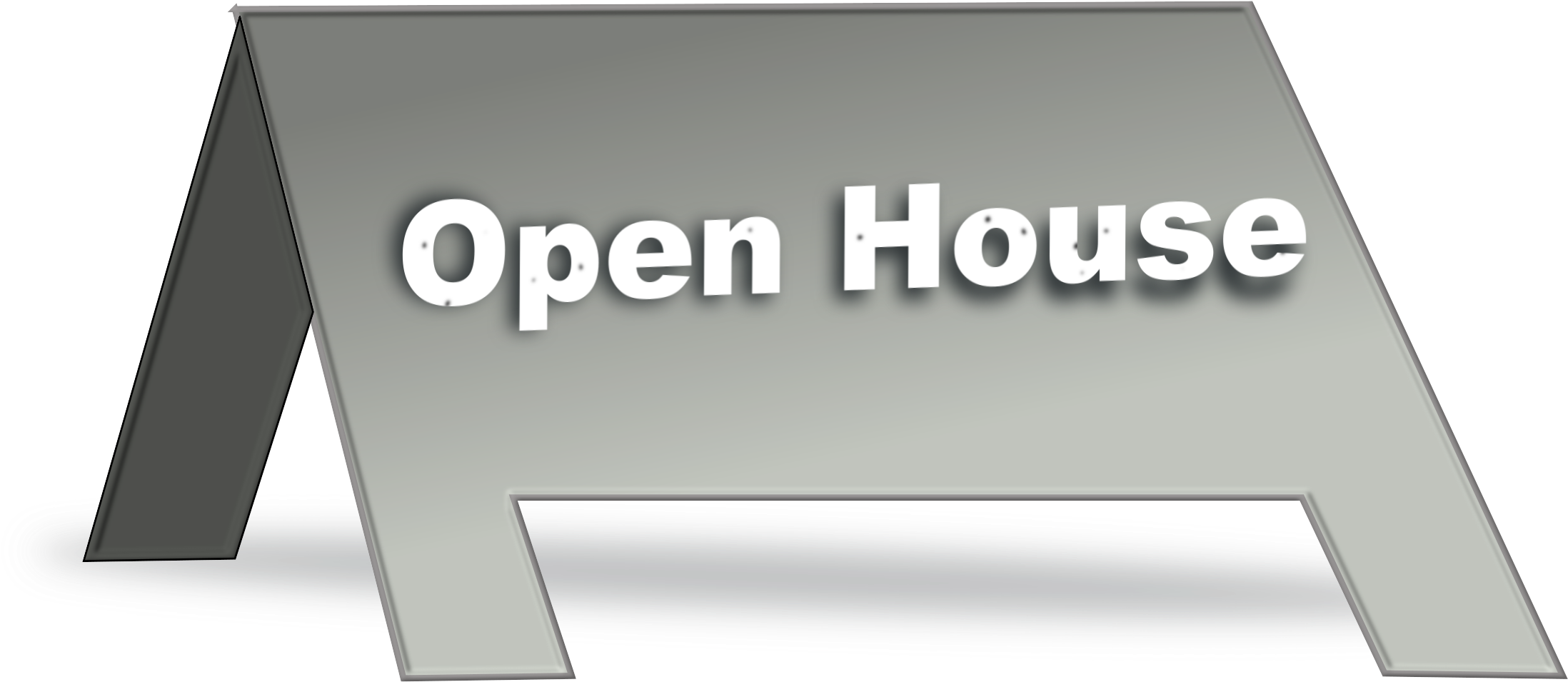 This Free Icons Png Design Of Open House Signage (2400x1144), Png Download