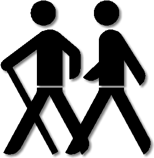 Hiking - Spazieren Piktogramm (357x352), Png Download