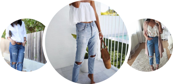 The Boyfriend Jean Is A Comfortable Way To Dress An - Pencil Skirt (600x290), Png Download
