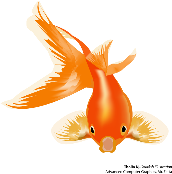 Goldfish And Betta - Gold Fish Vector Png (625x625), Png Download