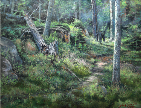 Hiker's Path - Art (600x372), Png Download