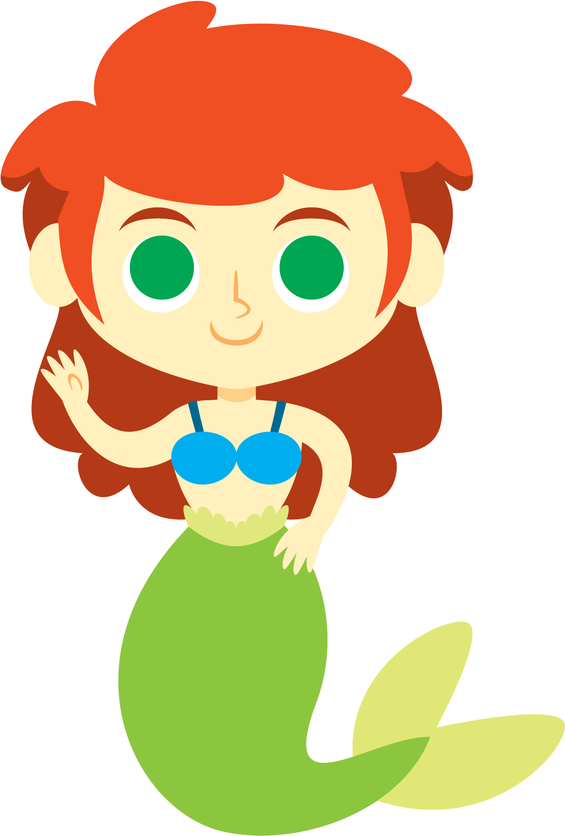 Mermaid Free To Use Cliparts - Clipart Cartoon Mermaid (1200x1800), Png Download