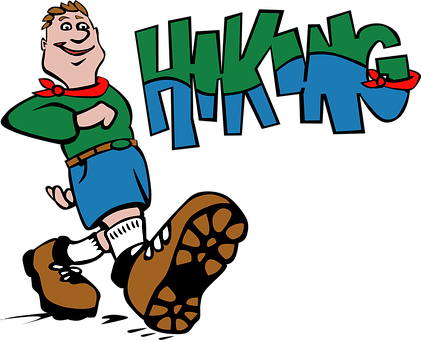 Hiking, Man, Shoes, Boots, Hiker, Shorts - Las Aventuras De Huckleberry Finn [book] (421x340), Png Download