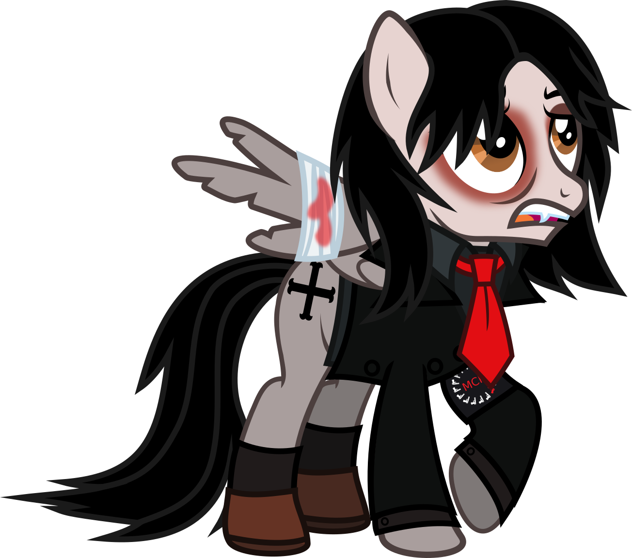 Lightningbolt, Bags Under Eyes, Bandage, Blood, Broken - Portable Network Graphics (1304x1152), Png Download