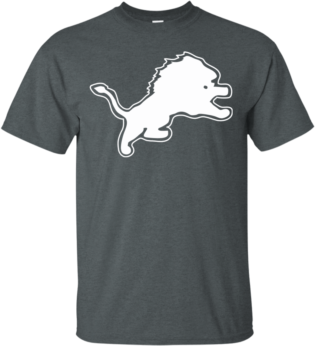 Detroit Lions Logo Football Men's T-shirt - T-shirt (1155x1155), Png Download