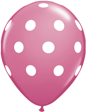 11" Rose Polka Dot Balloon - Cosas De Color Celeste (480x409), Png Download