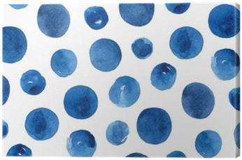 Watercolor Blue Polka Dots - Watercolor Painting (400x400), Png Download
