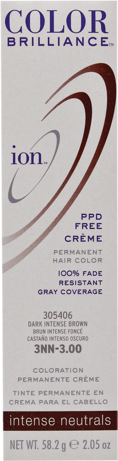 Ion 3nn Dark Intense Brown Permanent Creme Hair Color - Ion Color Brilliance Permanent Creme Intense Neutrals (1500x1500), Png Download