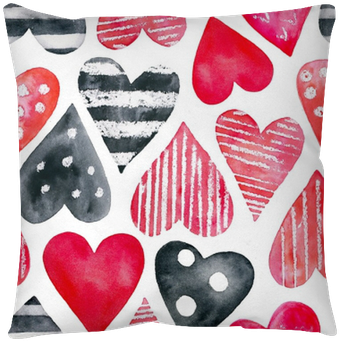 Watercolor Hearts Seamless Pattern - Watercolor Painting (400x400), Png Download