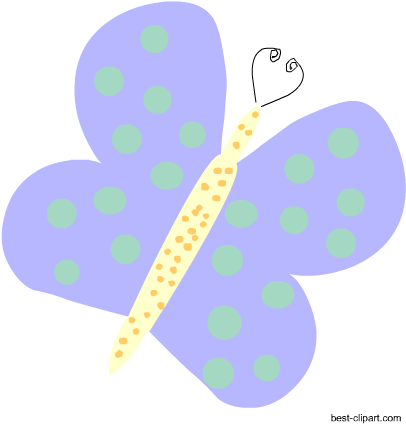 Lilac Butterfly With Polka Dots - Polka Dot (450x450), Png Download