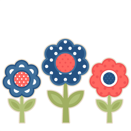 Polka Dot Flowers Svg Scrapbook Cut File Cute Clipart - Cute Flowers For Scrapbook (432x432), Png Download