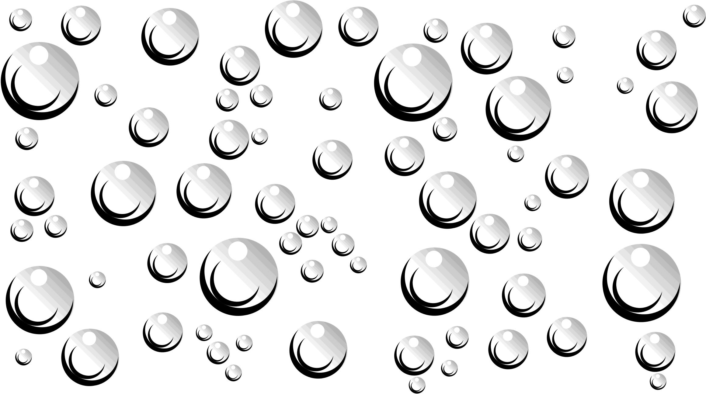 Rain Drops At Getdrawings - Clipart Of Dew In Black And White (2321x1296), Png Download