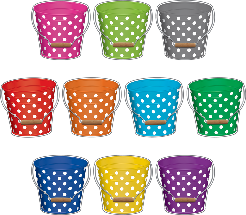 Tcr5631 Polka Dots Buckets Accents Image - Teacher Created Resources Polka Dots Buckets Accents (900x900), Png Download