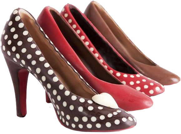 Polka-dot High Heel (613x464), Png Download