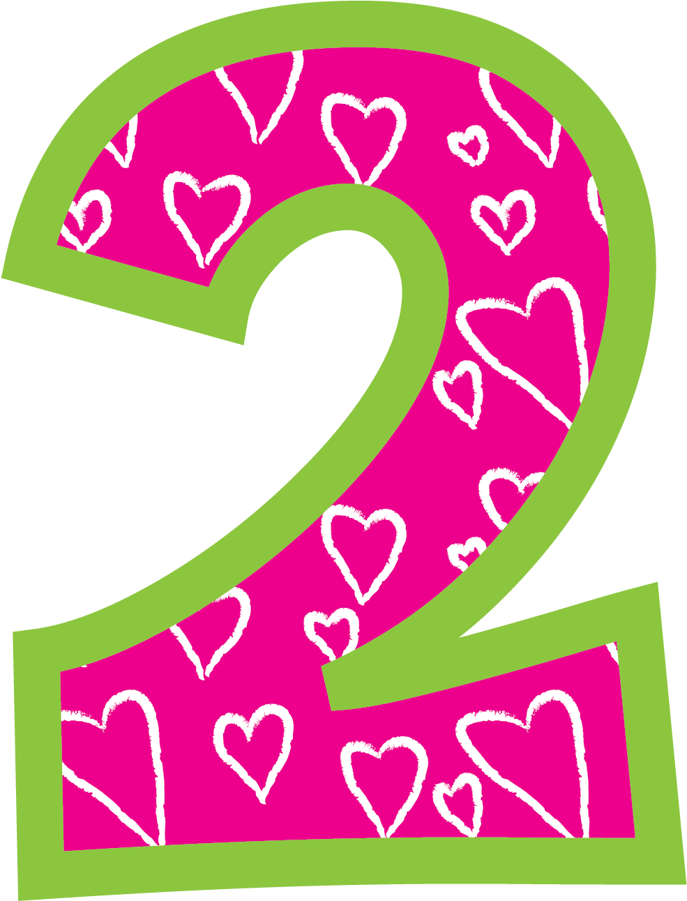 Clipart Number 2 Design (1281x1408), Png Download