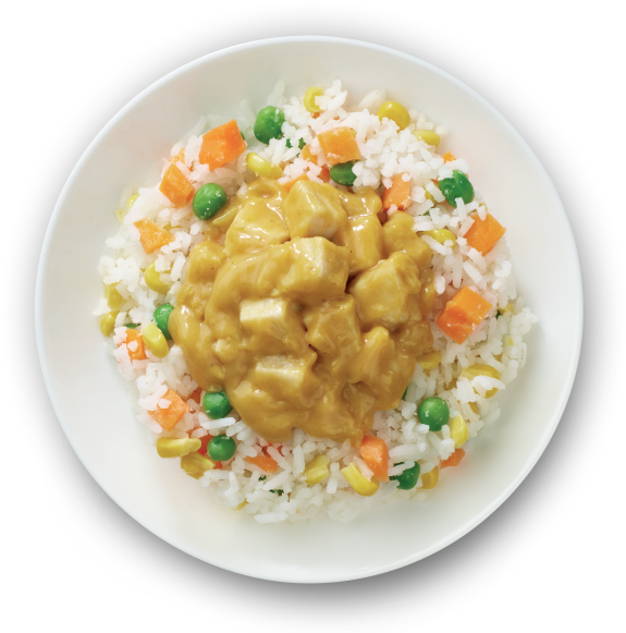 Satay Chicken With Rice - Bile Talire Se Sirokxm Okrajem (585x585), Png Download