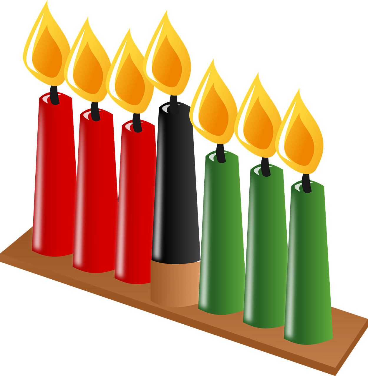Kwanzaa Candle White People Kinara - Kwanzaa Clip Art (734x750), Png Download