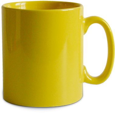 Neil Brothers Wholesale Supplier Of Coloured Mugs - Yellow Coffee Mug Png (520x519), Png Download