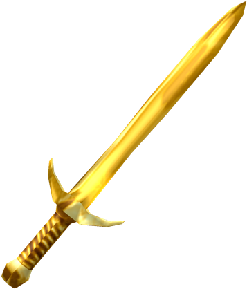 Golden Linked Sword - Roblox Sword Png (420x420), Png Download