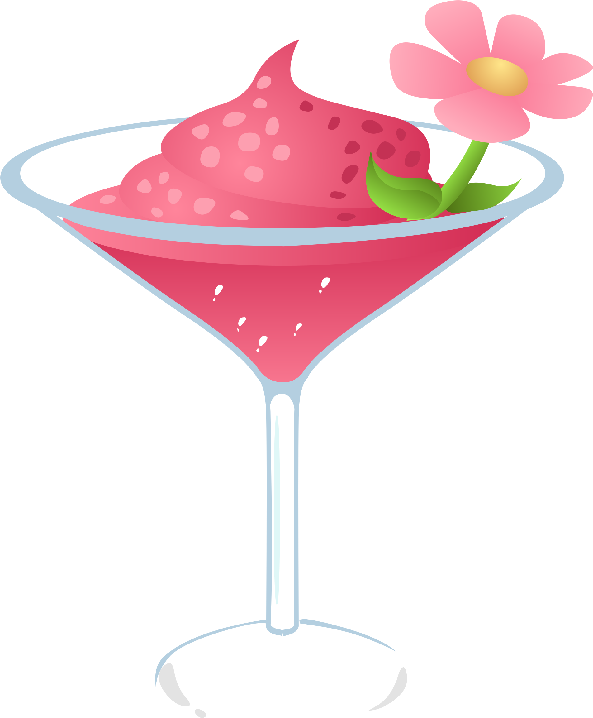 Big Image - Pink Cocktail Vektor (1903x2400), Png Download