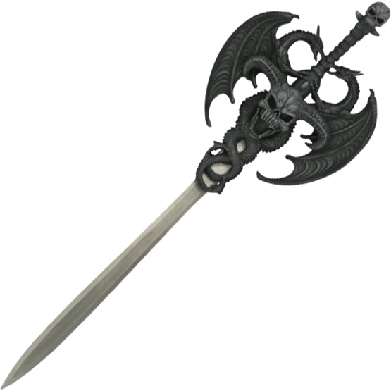 Demon Dragon Sword Plaque - Dragon Sword Png (555x555), Png Download