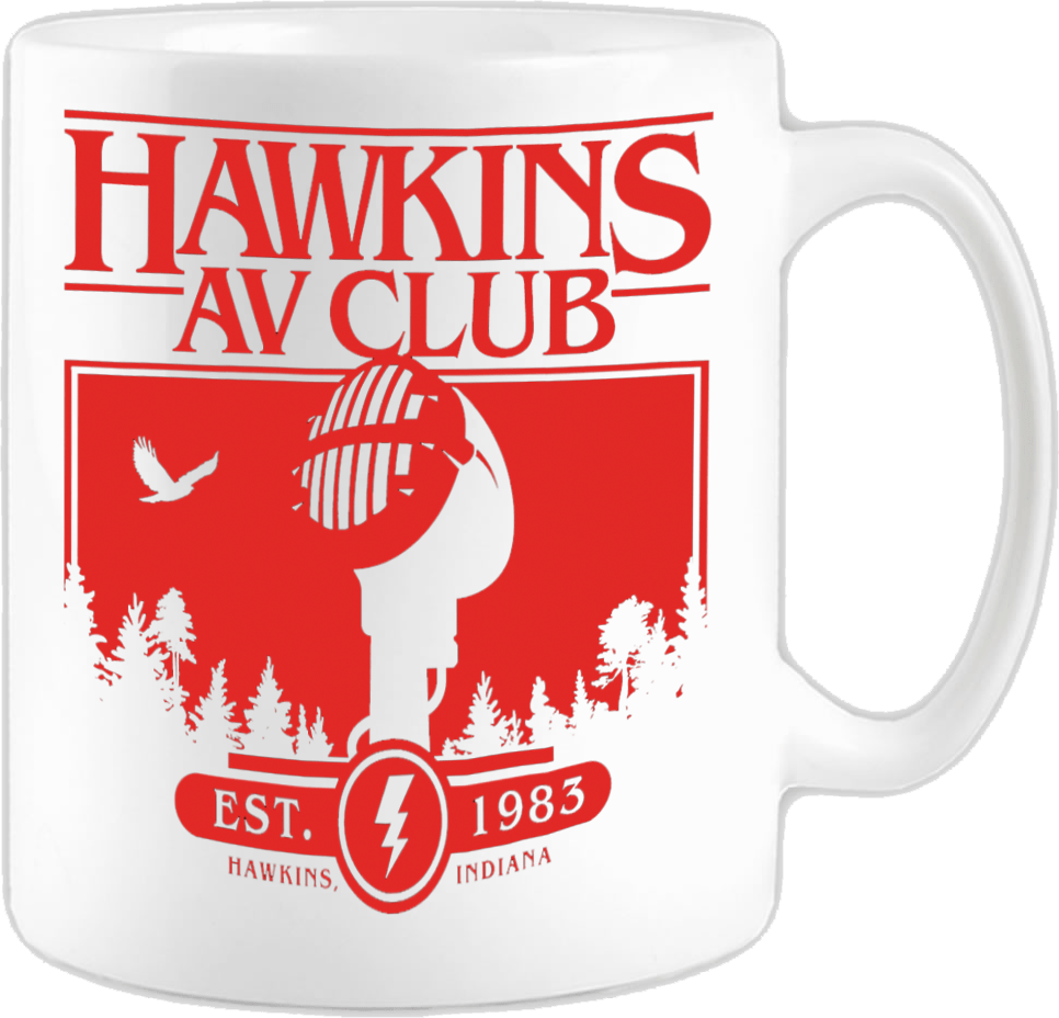 Hawkins Av Club Stranger Things Coffee Mug - Stranger Things (966x928), Png Download