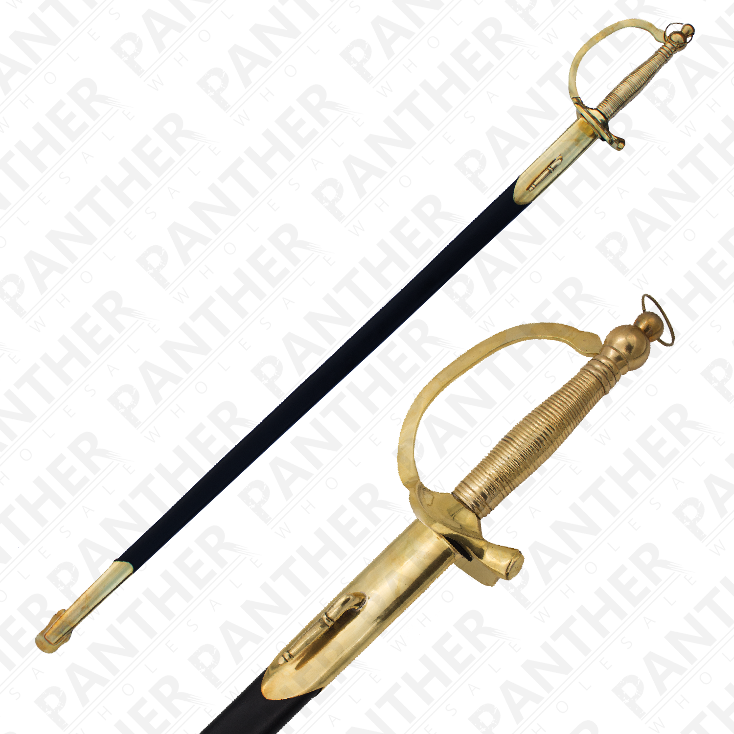 Civil War Sabre With Genuine Leather And Real Brass - Sabre (1500x1500), Png Download