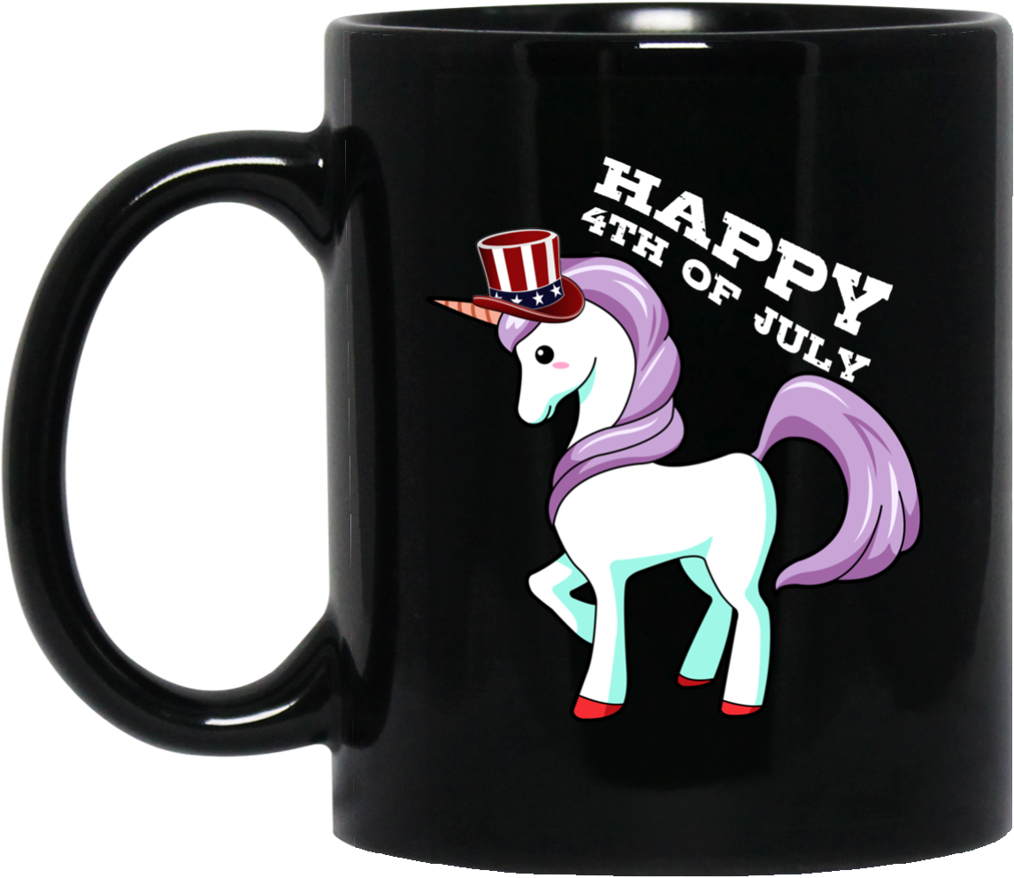 Happy 4th Of July Unicorn Red White Blue Stars Mug - July American Independence Day T Shirt (1155x1155), Png Download