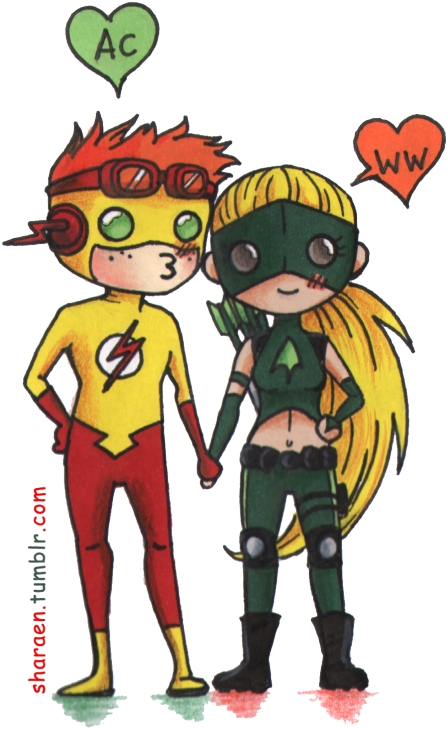 Free Icons Png - Chico Flash Y Artemisa Chibi (475x750), Png Download