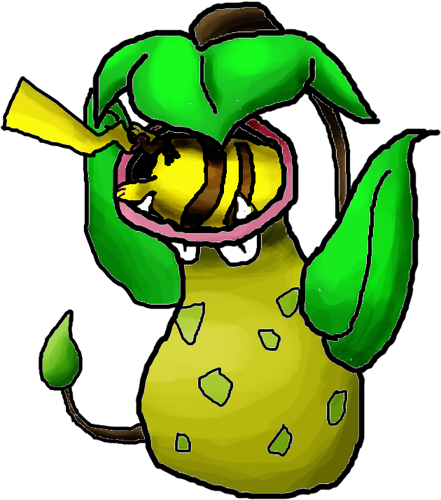 Victerybell Eating Pikachu - Illustration (685x777), Png Download