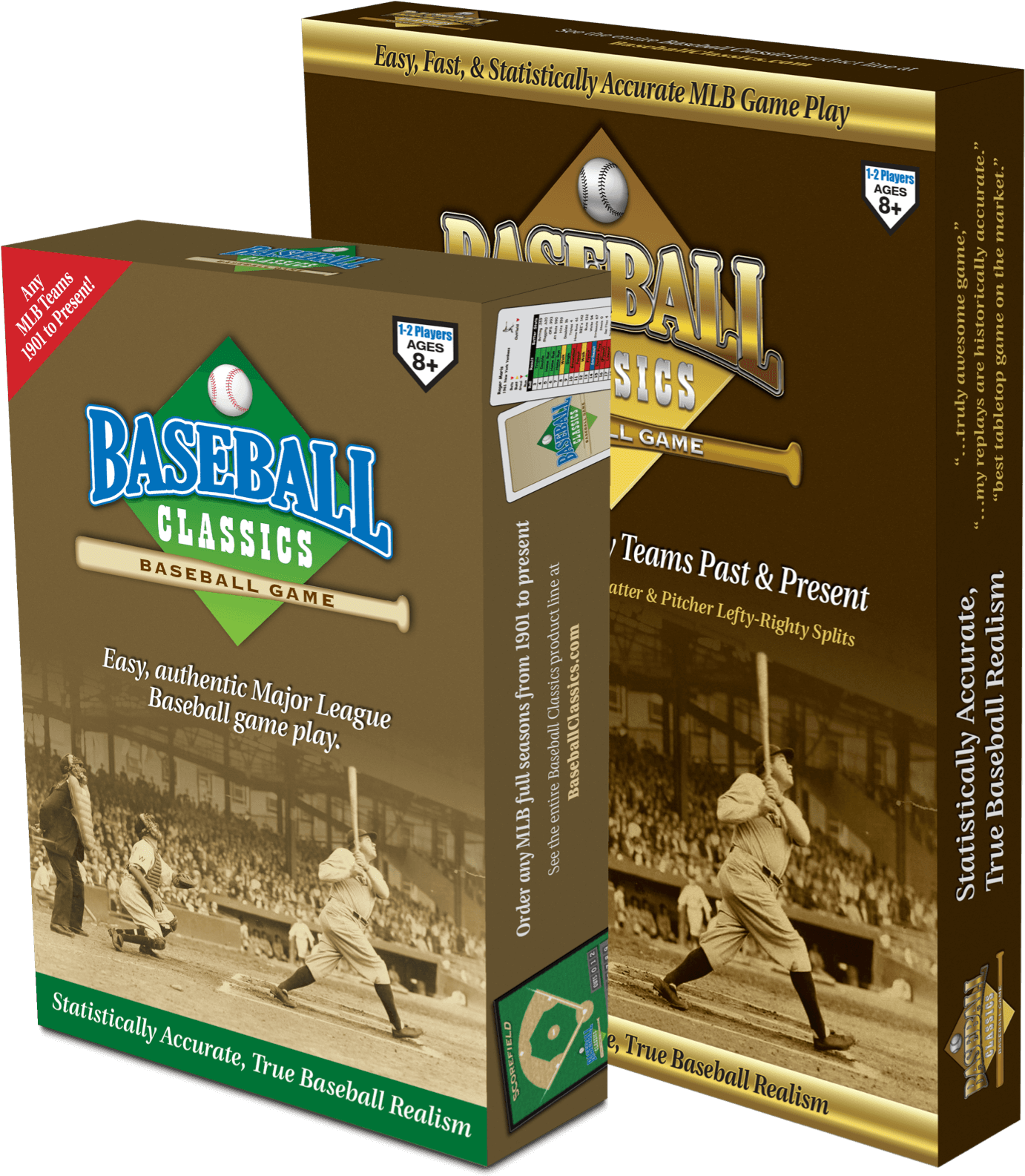 Baseball Classics Game Boxes - Babe Ruth 8x10 (1442x1657), Png Download
