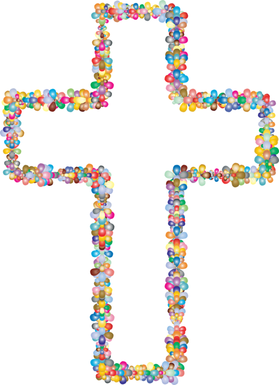 Christian Cross Crucifix Computer Icons Flower - Cross With Flowers Clip Art (543x750), Png Download