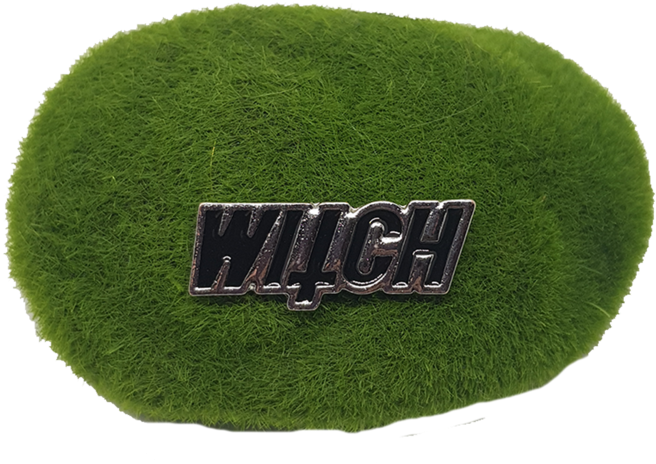 Witch Inverted Cross Enamel Pin - Artificial Turf (683x1024), Png Download