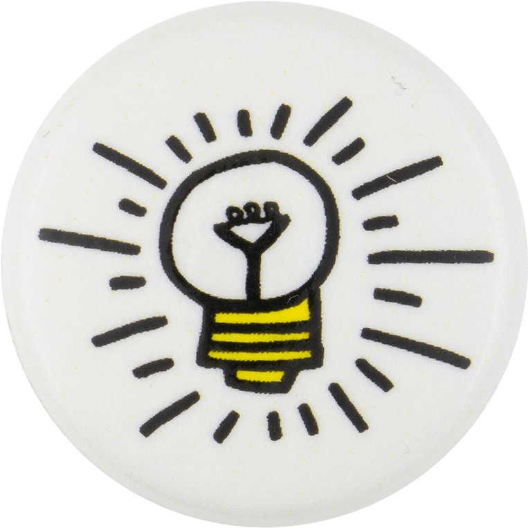Keith Haring Lightbulb - Keith Haring Light Bulb (1000x913), Png Download