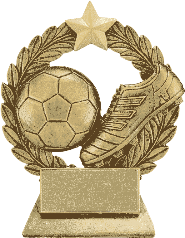 Garland Soccer Resin Trophy - Trophy (629x800), Png Download