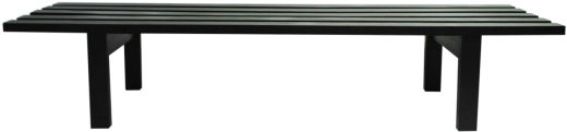 Dutch Design Black-stained Slat Bench - Conference Room Table (575x575), Png Download