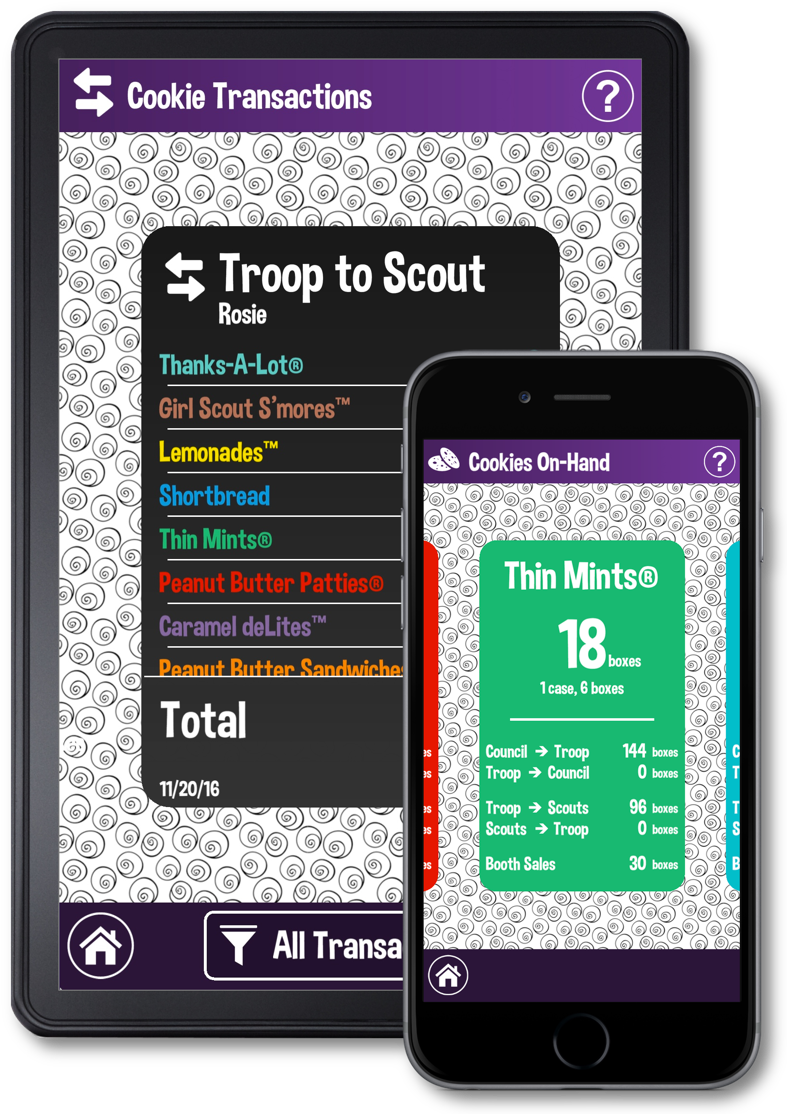 Girl Scout Cookie App For Leader - Smartphone (800x1125), Png Download