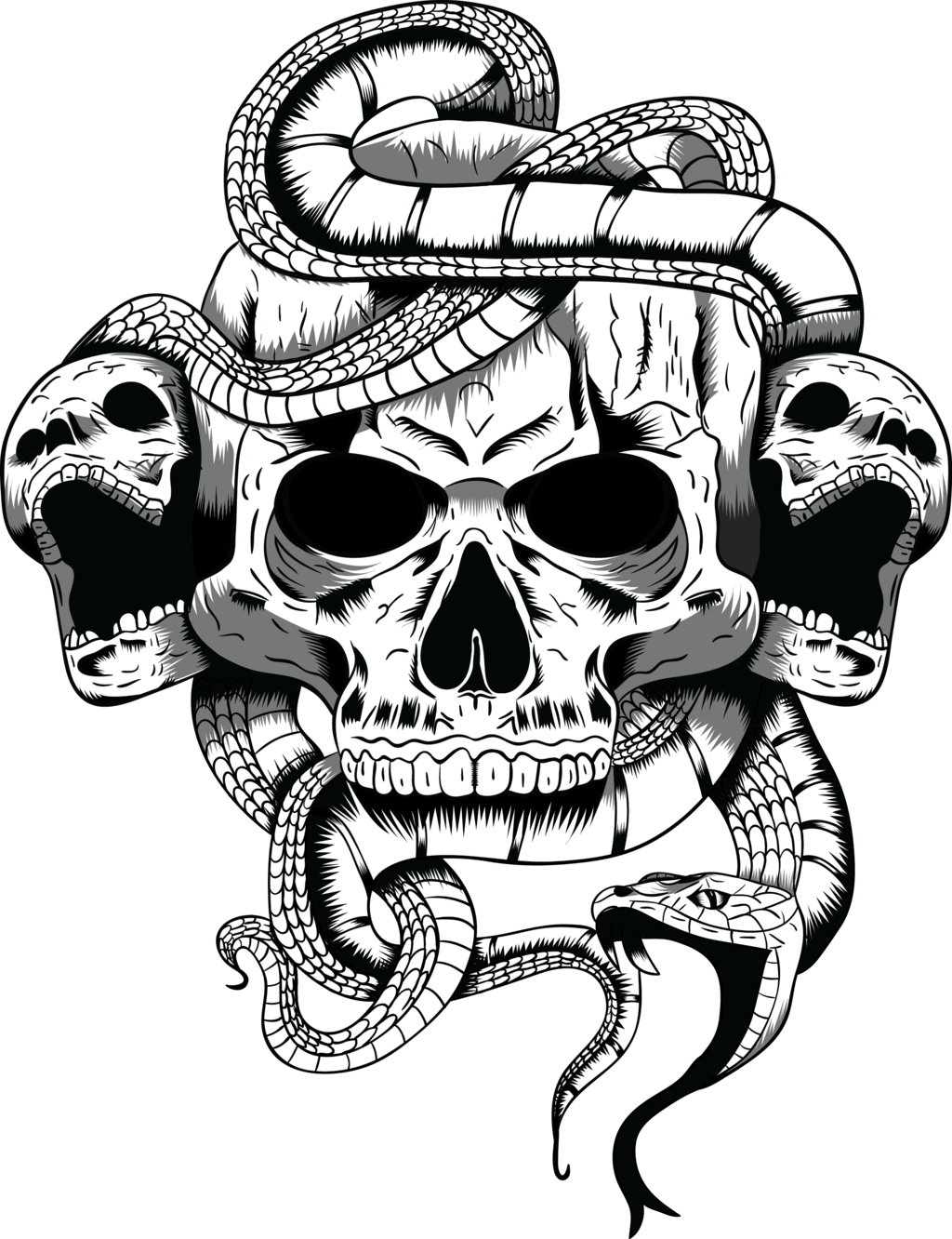 Vector Doodle Skull Vector Black And White Download - Grand Theft Auto V Drawings (784x1020), Png Download