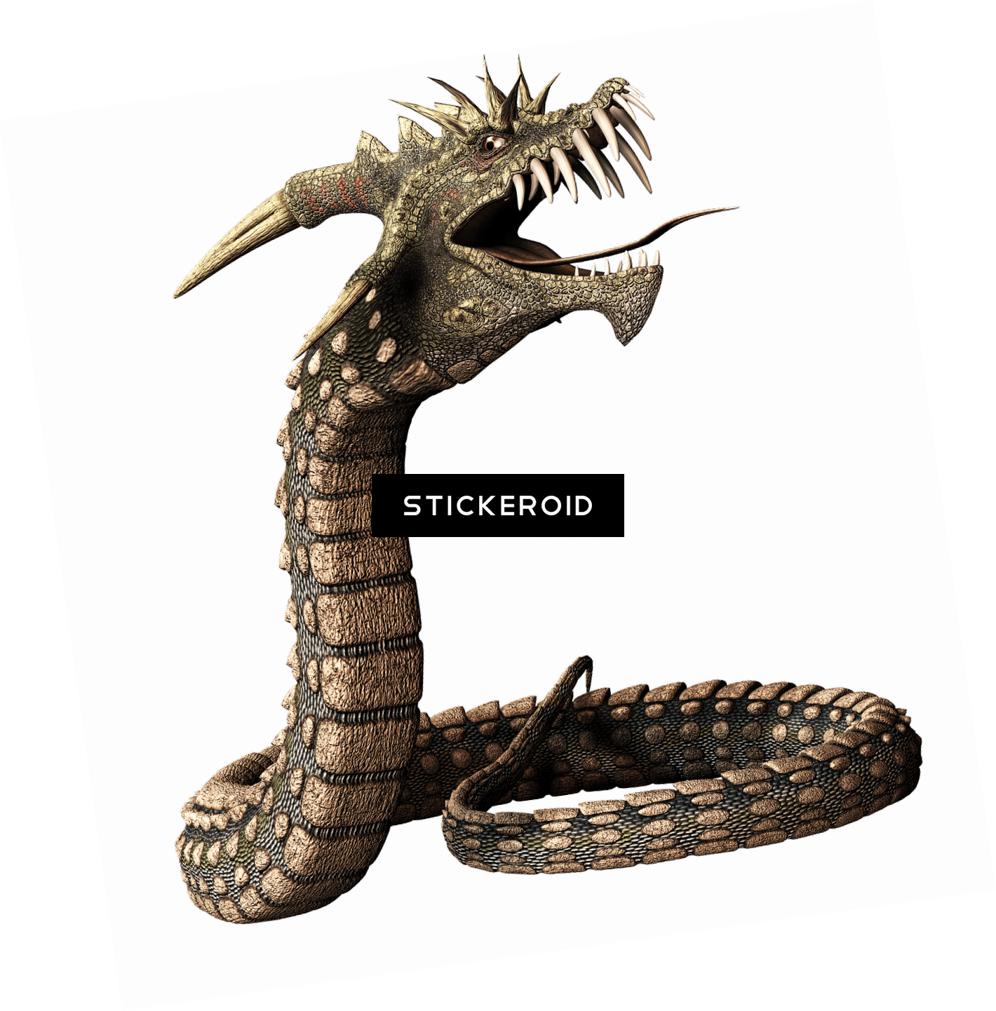 Dragon Skeleton - Dragon Png Serpent (1420x1442), Png Download