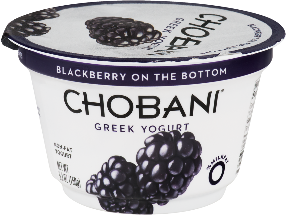 Chobani Greek Yogurt Blackberry, (1000x1000), Png Download