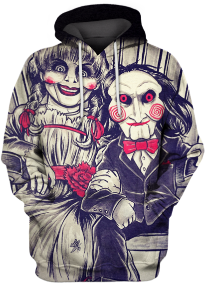 3d Annabelle And Jigsawtshirt - Sweatshirt (600x599), Png Download