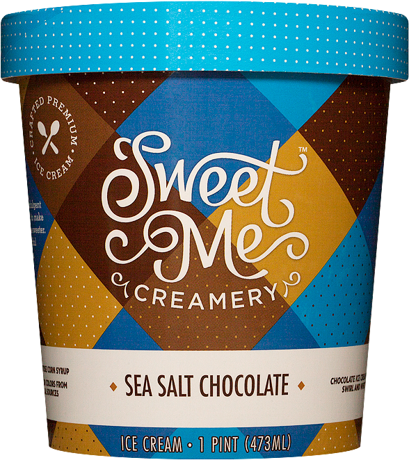 Sweet Me Creamery Ice Cream Creamy Dark Chocolate Mint, (627x700), Png Download