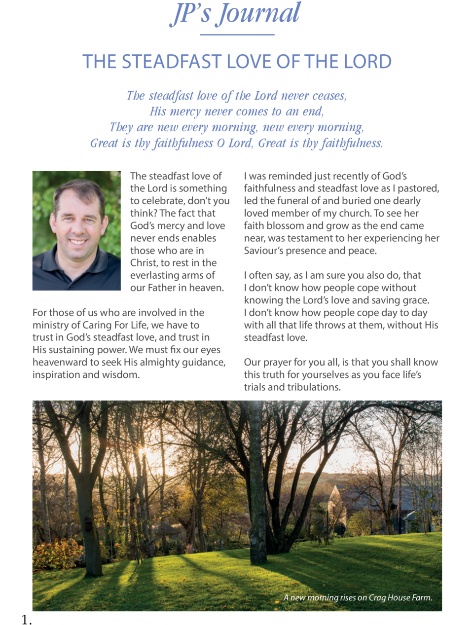 Jp S Journal The Steadfast Love Of The Lord The Steadfast - Grass (960x1362), Png Download