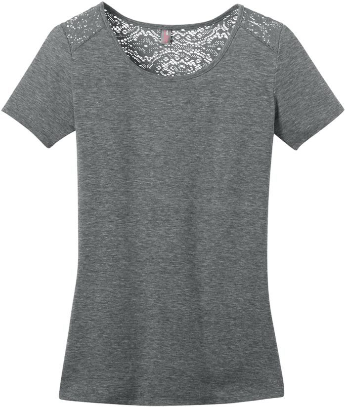 District Dm441 Ladies Tri-blend Lace Tee - Grandma Nana Grand Children Shirt Complete Custom Shirt (760x901), Png Download