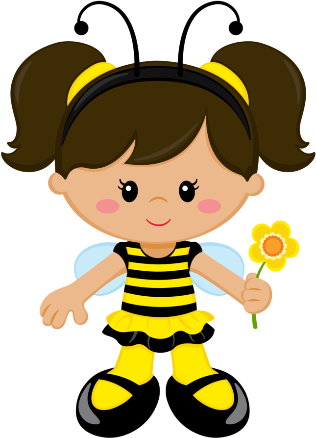 Topo De Bolo Abelhinha Para Imprimir (648x900), Png Download