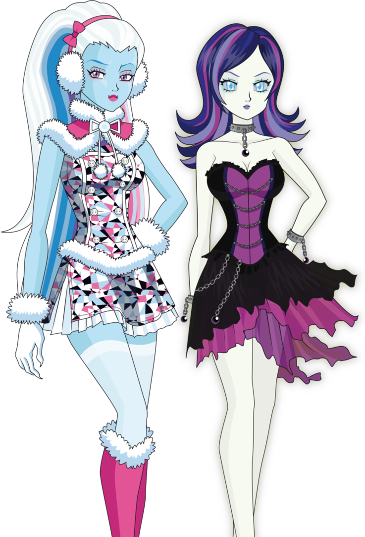 Monster High Hintergrund Possibly Containing Anime - Spectra Vondergeist And Abbey Bominable (737x1083), Png Download