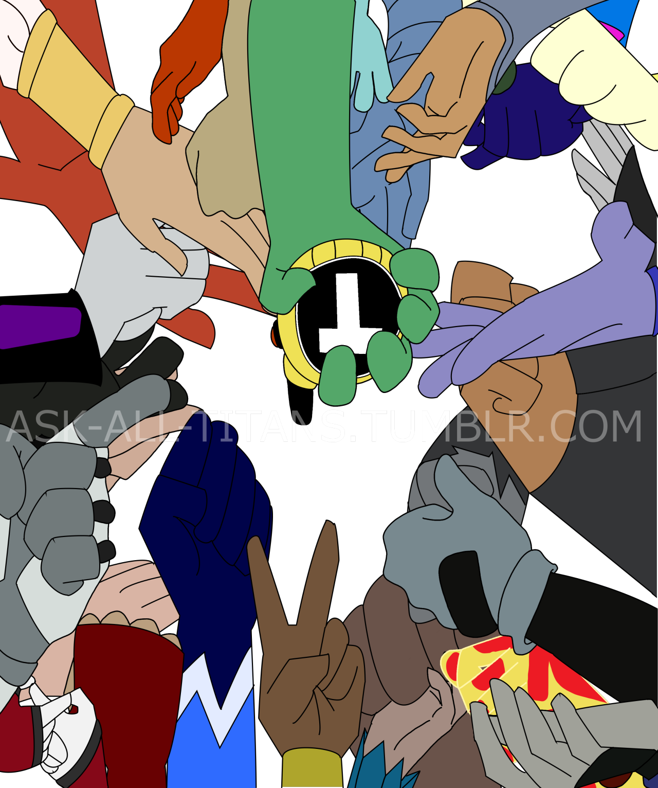 Ask All Titans - Cartoon (1280x1532), Png Download